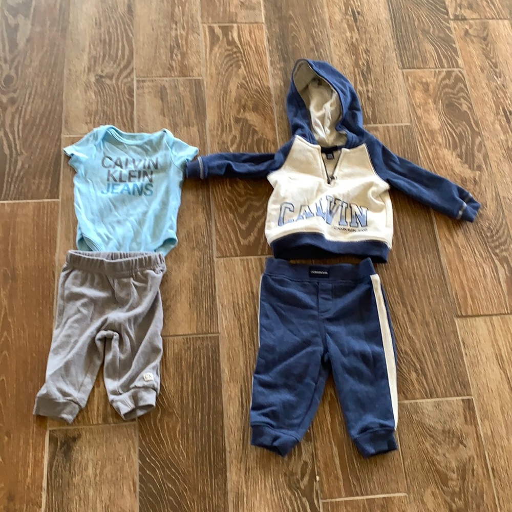 2 Calvin Klein matching outfits 3 to 6 months